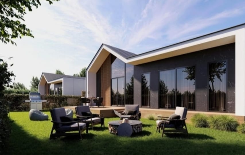 HIDE - prywatny ogród z naturalnymi materiałami i zielenią