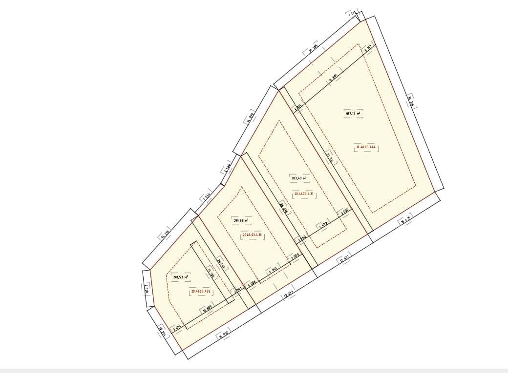 Tsikhizdiri Gardens - plan zagospodarowania całej działki z 5 domami