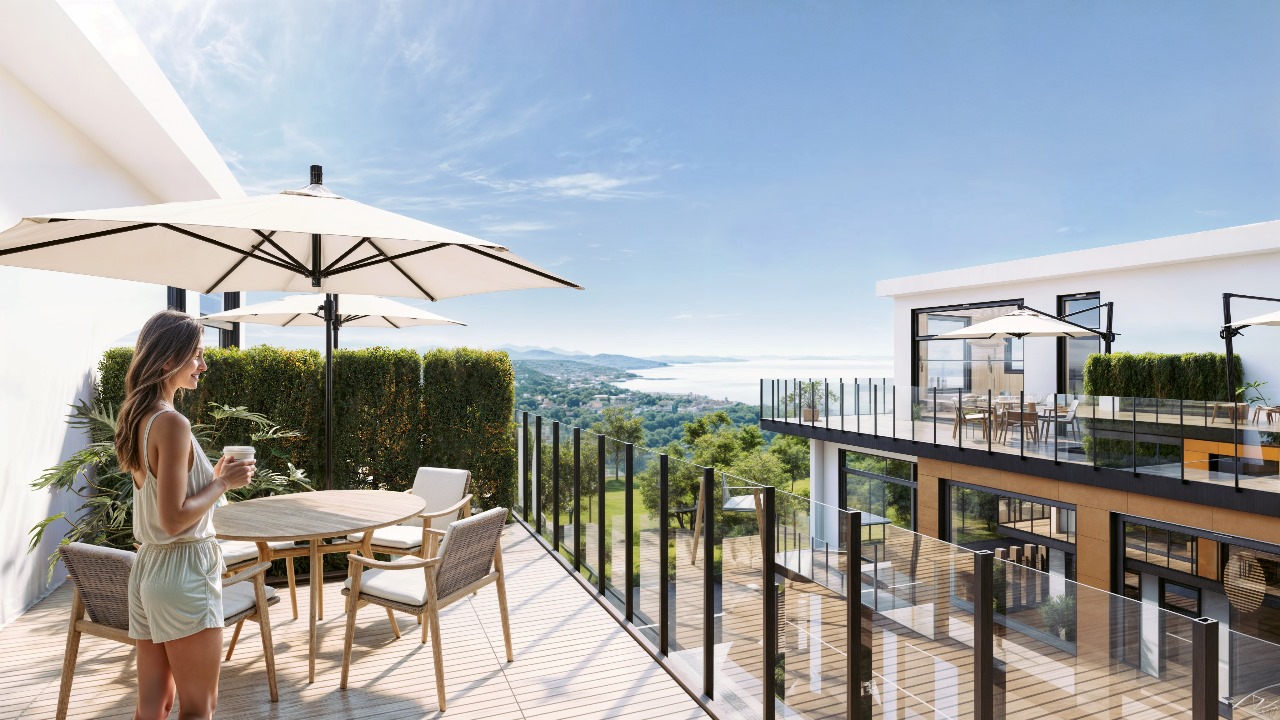 ParkLime - widok z balkonu na otaczającą przyrodę