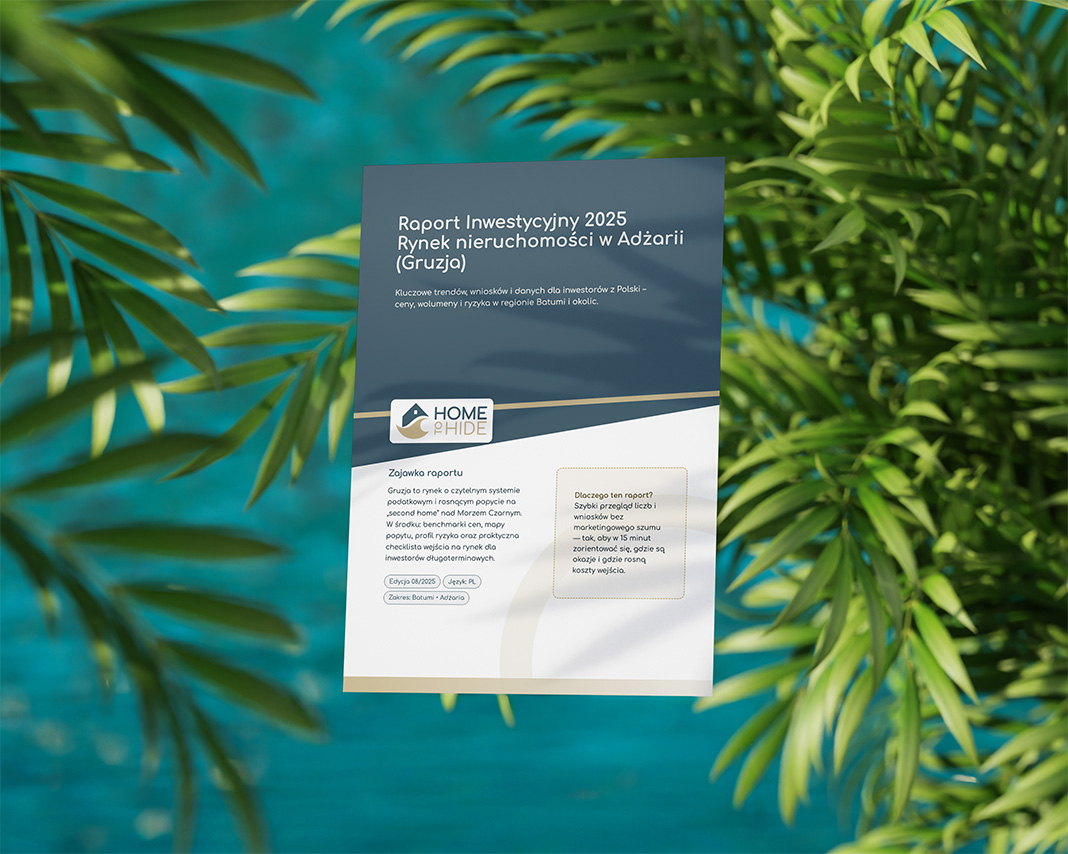 Okładka raportu inwestycyjnego o nieruchomościach w Adżarii.